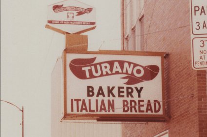 turano baking historical photo sign